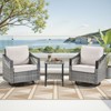 Buenhomino Outdoor Patio Furniture Sets, All-Weather PE Wicker Seating with Swivel Chairs, Sofas, Ottomans & Tables for Garden, Deck & Porch - 2 of 4