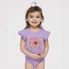 The Juniper Shop Candy Heart Smile Solid Baby Flutter Sleeve Bodysuit - 2 of 3