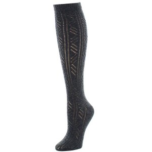 Natori Mixed Schiffli Strip Knee High Sock 9-11 - 1 of 1