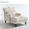 Hrinhom 34.7"W Modern Chaise Lounge,Upholstered Indoor Leisure Sofa Recliner, Chair Sleeper - 4 of 4