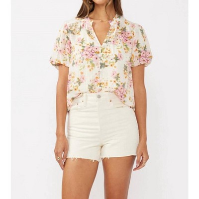 Women's Floral Puff Sleeve Top - LOVESTITCH