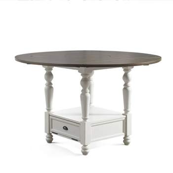 Joanna Round Counter Height Table Dark Brown/Ivory - Steve Silver Co.