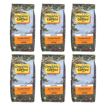 Organic Coffee Company Gorilla Decaf Ground Regular Roast - Case of 6/12 oz Bags