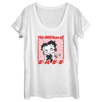 Women's Betty Boop This Mom Runs Off Sass T-Shirt