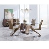 NicBex Dining Table Modern Rectangle Transparent Tempered Glass Dining Room Table with MDF Base for Dining Room - 2 of 4