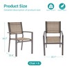 Sonkuki Outdoor Stacking Dining Chairs with breathable textile fabric - 3 of 4