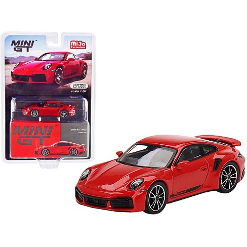 Porsche 911 Turbo S Guards Red with Black Stripes Limited Edition to 3000 pieces 1 64 Diecast Model Car by True Scale Miniatures