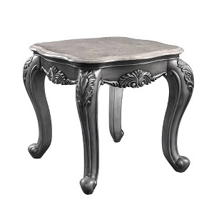 26" Ariadne Coffee Table Marble/Platinum - Acme Furniture - 1 of 4