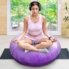 Cheer Collection 32" Round Floor Pillow with Washable Cover - 3 of 4