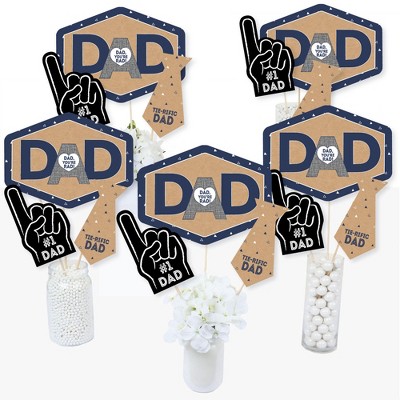 Big Dot of Happiness My Dad is Rad - Father's Day Centerpiece Sticks - Table Toppers - Set of 15