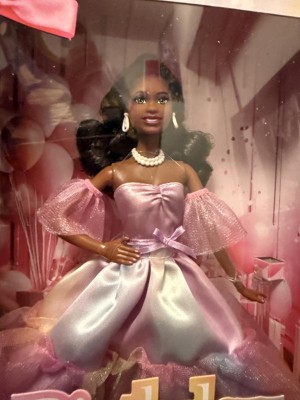 Barbie Signature Birthday Wishes Fashion Doll with Black Hair in Dress with  Pastel Rainbow Effect : Target