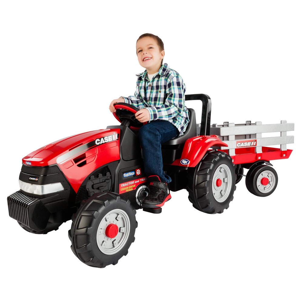 Photos - Pedal Car Peg Perego Case IH Tractor and Trailer - Red 