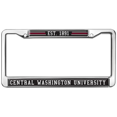 Central Washington School Logo Full Size Standard License Plate Metal Frame