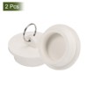 Unique Bargains Rubber Beaded Chain with Pull Ring Durable Drain Stopper 2 Pcs - 3 of 4