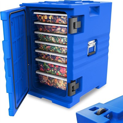 Winado 109 QT Insulated Food Pan Carrier With Wheels Blue