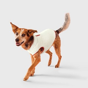 Faux Shearling Dog Vest - Boots & Barkley™ Red/Cream L - 1 of 4