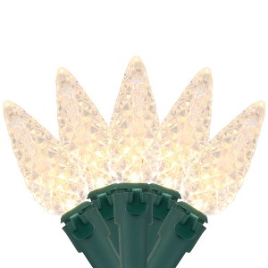 Northlight LED Faceted C6 Christmas Lights - Warm White - 23' Green Wire - 70ct - 1 of 4