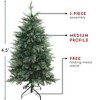 Northlight Real Touch™️ Medium Washington Frasier Fir Artificial Christmas Tree - Unlit - 4.5' - 3 of 4