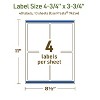 Avery Dissolvable Labels, 4.75" x 3.75" Rectangle - 4 of 4