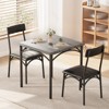 3-Piece Dining Table Set with 2 Upholstered Chairs – Compact Kitchen & Breakfast Nook Furniture - 3 of 4