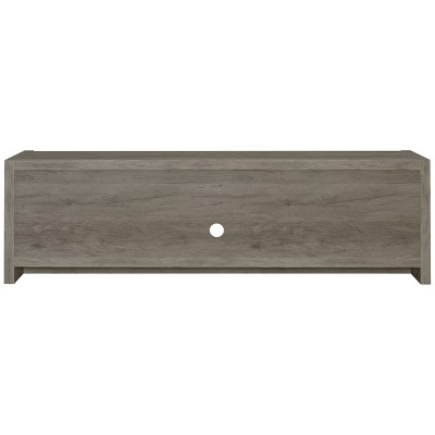 Gray Driftwood 71" TV Console with Cabinets