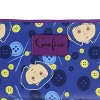 Coraline Womens Buttons and Needles Faux Leather Full Zip Around Wallet Blue - 2 of 4