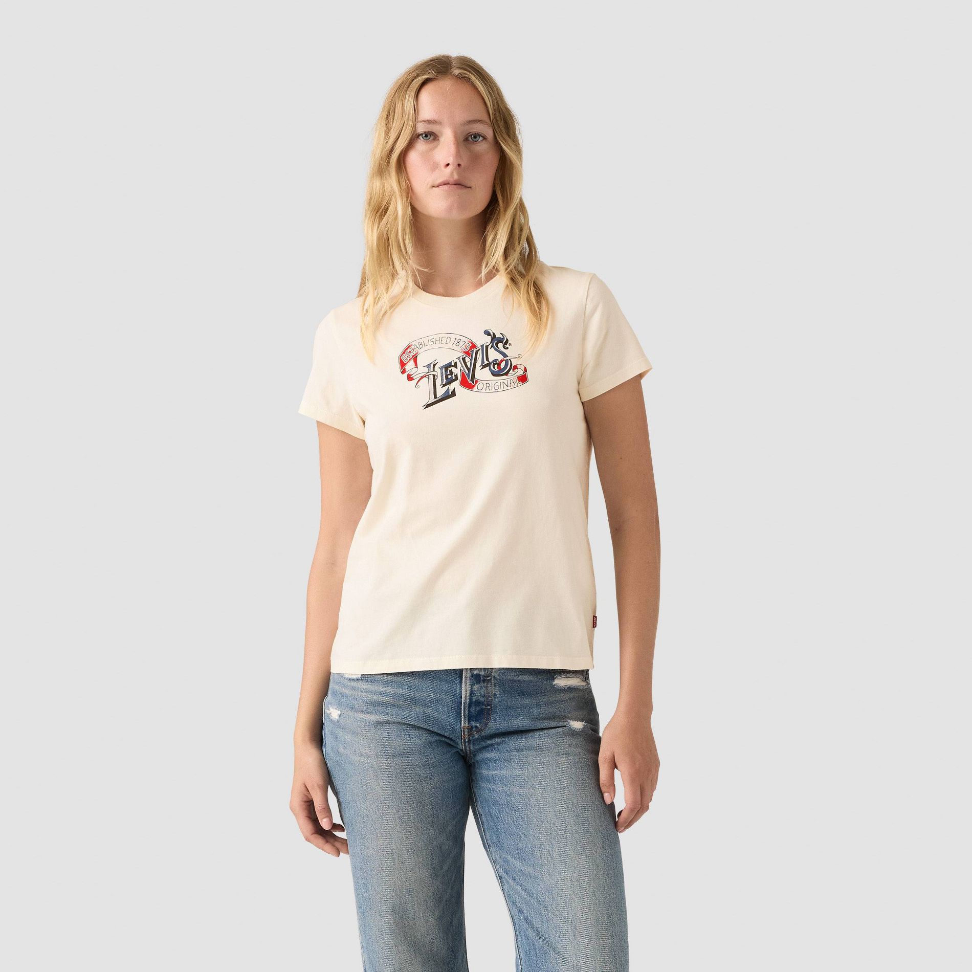Levi's® Women's Ribbon Sugar Swizzle T-Shirt - Off-White S
