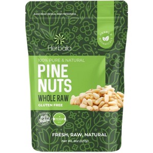 Herbaila Raw Pine Nuts, 8 oz – All Natural, Gluten-Free Pignoli Nuts for Pesto, Baking & Cooking, Grown in USA - 1 of 4