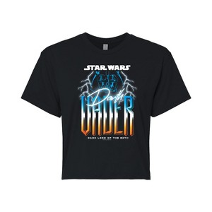 Women's - Star Wars - Darth Vader Cropped Graphic T-Shirt - 1 of 4