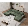 CAVINAS Convertible Sofa Bed, Modern Convertible Sectional Sofa, Corduroy Loveseat for Living Room - 3 of 4