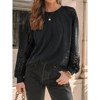 Coolmee Women's Long Sleeve Shirts Lace Tops Business Casual Outfits Clothes - 3 of 4