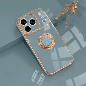 HTUTWOO Designed for iPhone 17 Pro Max Case, with 360° Rotatable Ring Holder, Support Magnetic Car Mount, Glitter Plated Protective Cover - 1 of 4