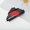 Unique Bargains Halloween Spiderweb Heart Design Claw Clip Red Black 1 Pc - 3 of 4