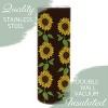 Elanze Designs Bright and Cheery Sunflower Pattern 20 ounce Stainless Steel Travel Tumbler with Lid For Your On The Go Beverages - image 3 of 4