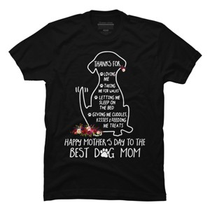 Men's Design By Humans Happy Mothers Day Best Dog Mom Thanks By MiuMiuShop T-Shirt - 1 of 2