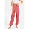 BABYYER Women's High Waisted Yoga Pants, Wide Leg Fake Drawstring Trousers, Casual Sweatpants with Pockets, Quick-Drying and Breathable - 2 of 4
