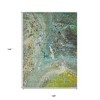 Teal Blue Lime Green And Green Abstract Washable Indoor Outdoor Area Rug - 3 of 4