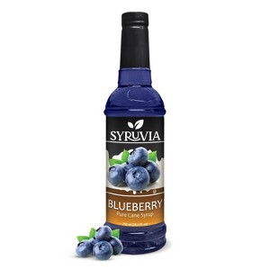 Syruvia Blueberry Syrup - 25.4 fl oz. Premium Flavoring Syrup For Coffee - 1 of 4