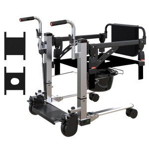 ODK Portable Electric Patient Lift Transfer Chair - Lightweight Car Lift Aid for Elderly Care Workers, Bedside Bathroom Wheelchair - 1 of 4