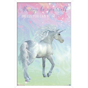 Trends International Unicorn On Pastels Framed Wall Poster Prints - 1 of 4
