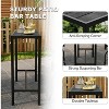 Acekool 39 Inch Rectangle Bar Height Patio Table, Black Metal Frame Hot Tub Table with Waterproof Top for Garden Balcony Backyard Deck Outdoor Bar - 4 of 4