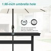Arceso 66'' Outdoor Dining Table with Umbrella Hole, HDPS Patio Table - 3 of 4