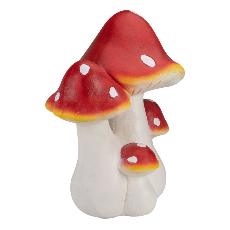 Northlight 16.75" White and Red Hand Painted Mushrooms Outdoor Garden Decor, 4 of 6