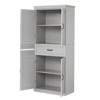 70" Retro Pantry Cabinet, Tall Freestanding Storage Cupboard, 4 Doors, Adjustable Shelves - 3 of 4