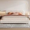 King Size Platform Bed with Curve-Shaped Design Headboard - 2 of 4