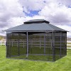 VYNXARIA 13x10 Outdoor Patio Gazebo Canopy Tent With Ventilated Double Roof And Mosquito net(Detachable Mesh Screen On All Sides),Gray - 2 of 4