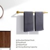 WOWOW 36 in. Stainless Steel Wall Mounted Single Towel Bar in Brushed Nickel - 3 of 4