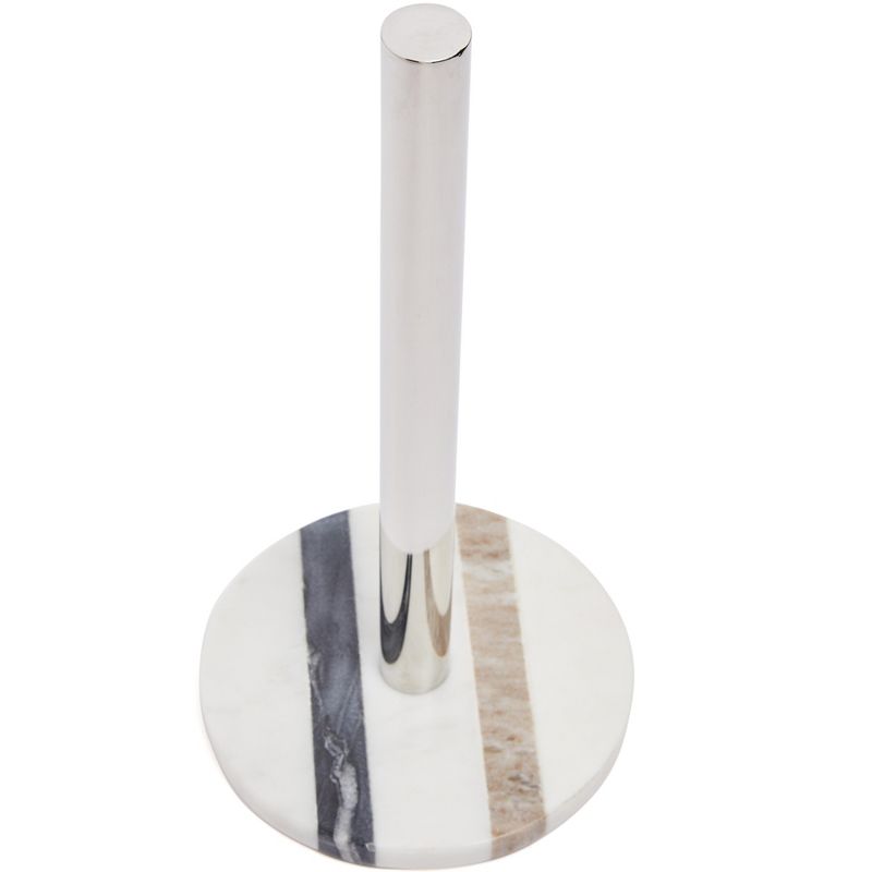 Lexi Home Marble Counter Paper Towel Holder - Mount White Stripes, 4 of 8