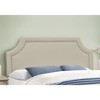 Monarch Specialties Bed Queen Size Bedroom Frame Upholstered Beige Linen Look Chrome Metal Legs Transitional - 3 of 4