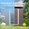 6FT x 5FT Outdoor Metal Storage Shed with Floor Frame and Windows, Sun Protection Waterproof Storage House for Patio Lawn Backyard - 3 of 4